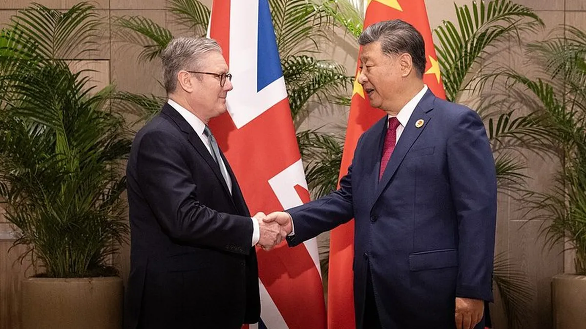 Chinese and Middle Eastern flags representing diplomatic relations and regional strategy