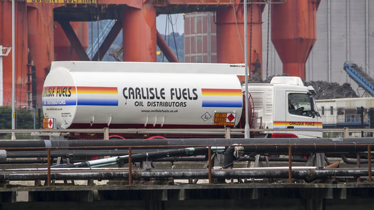 Foreign oil tanker docked at US port following Jones Act waiver 2026